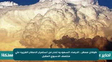 طوفان ممطر.. الأرصاد السعودية تحذر من استمرار الأمطار الغزيرة حتى منتصف الأسبوع المقبل